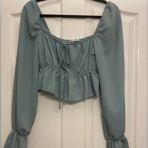 Wild Honey Long Sleeve Crop Top